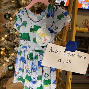 Little Sleepies Clean Up Crew Bodysuit Dress | 6-12 months